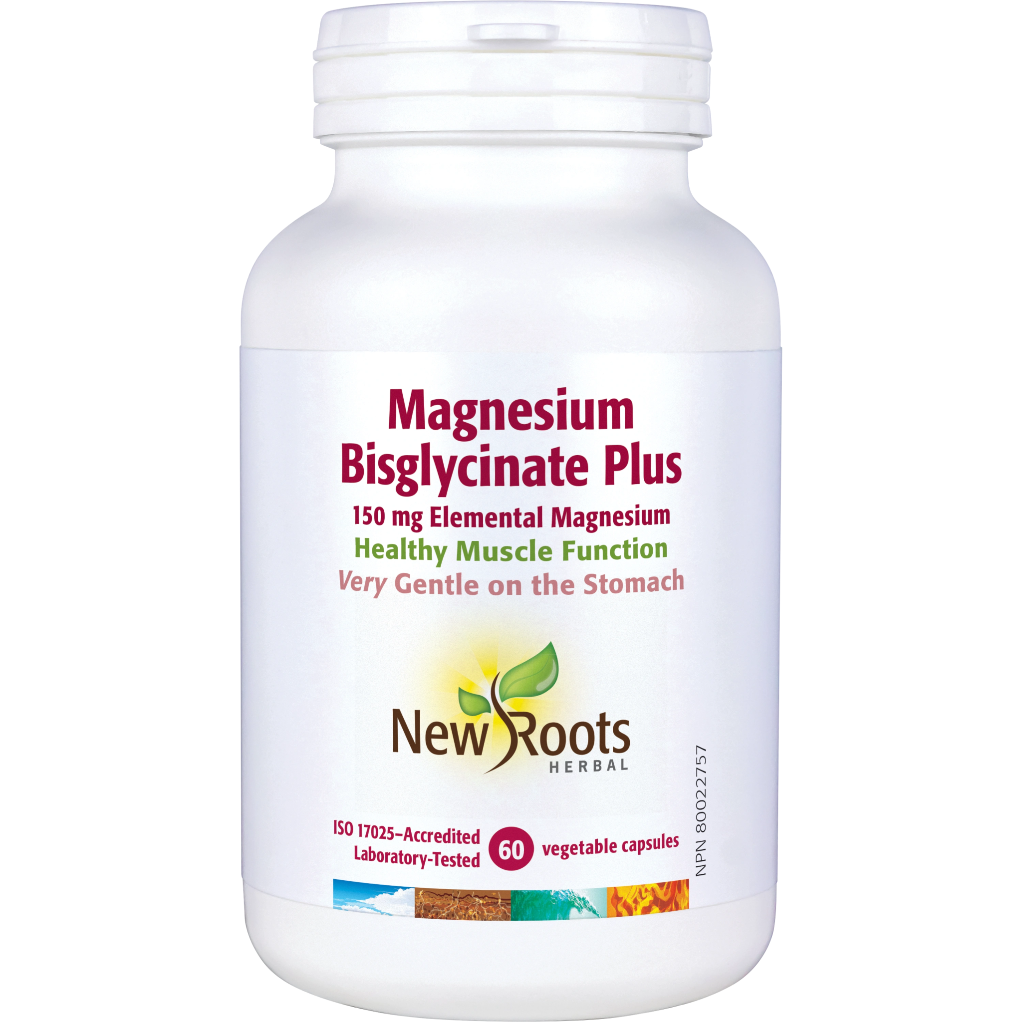New Roots Magnesium Bisglycinate 60 Veg Capsules - Nutrition Plus