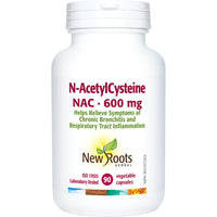 Thumbnail for New Roots N-AcetylCysteine 600mg 90 Veg Capsules - Nutrition Plus