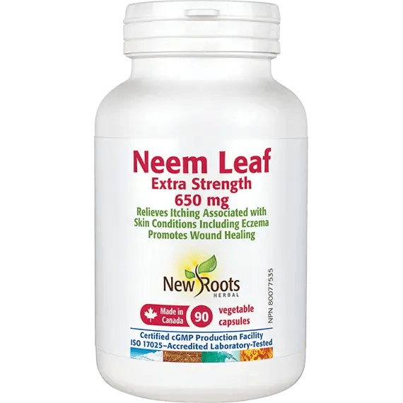 New Roots Neem Leaf Extra Strength 90 Veg Capsules - Nutrition Plus