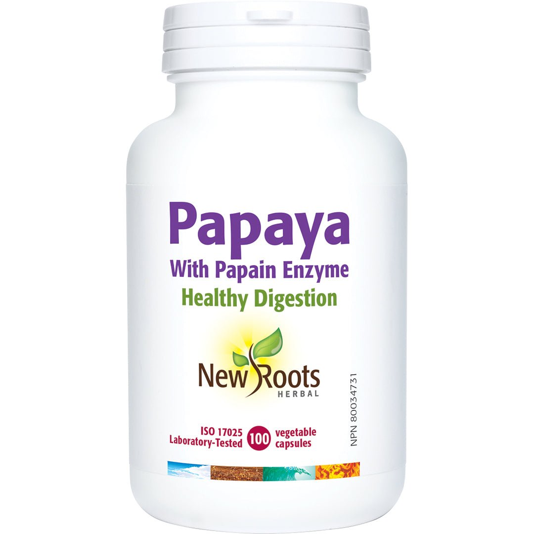 New Roots Papaya 100 Capsules - Nutrition Plus