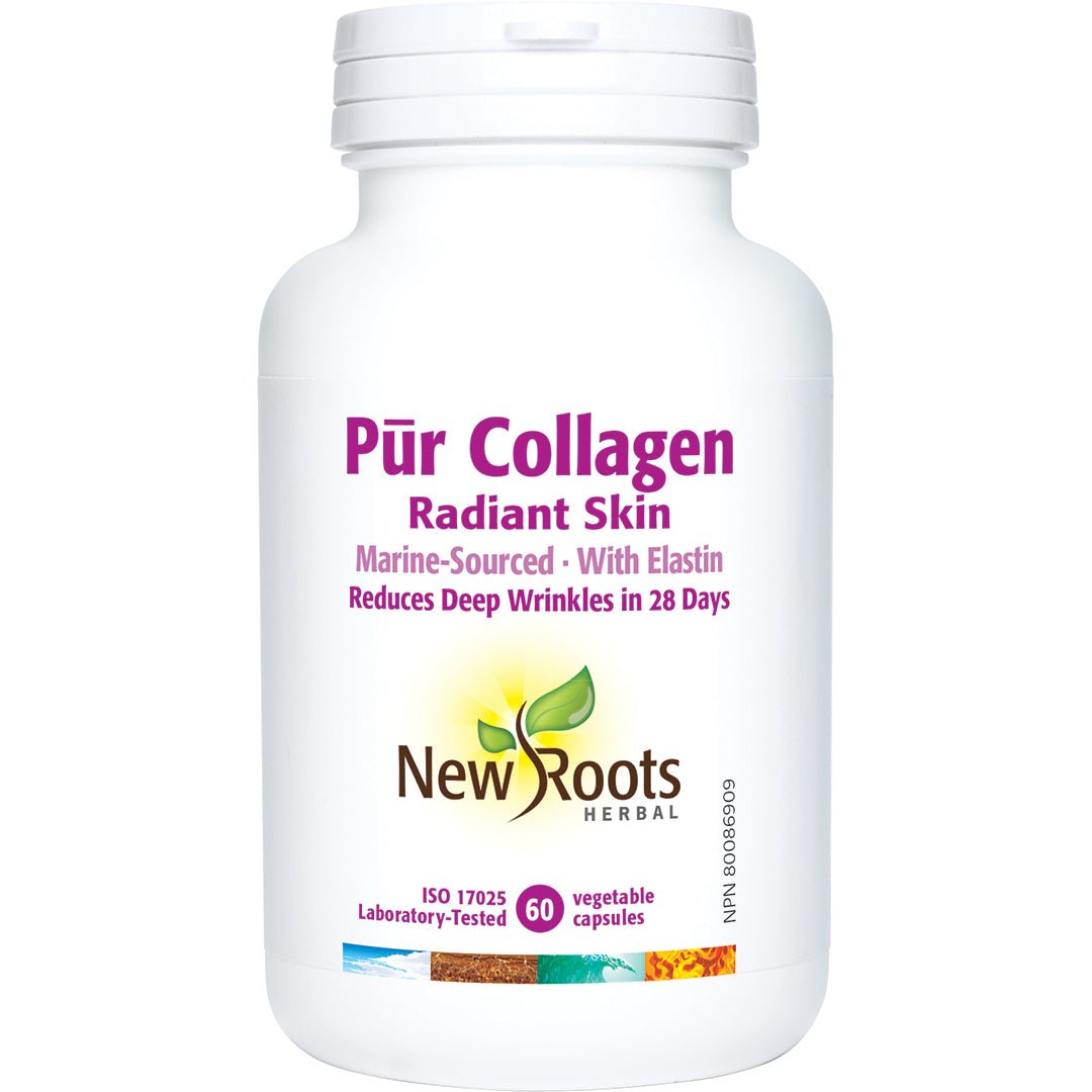 New Roots Pur Collagen Radiant Skin 60 Veg Capsules - Nutrition Plus