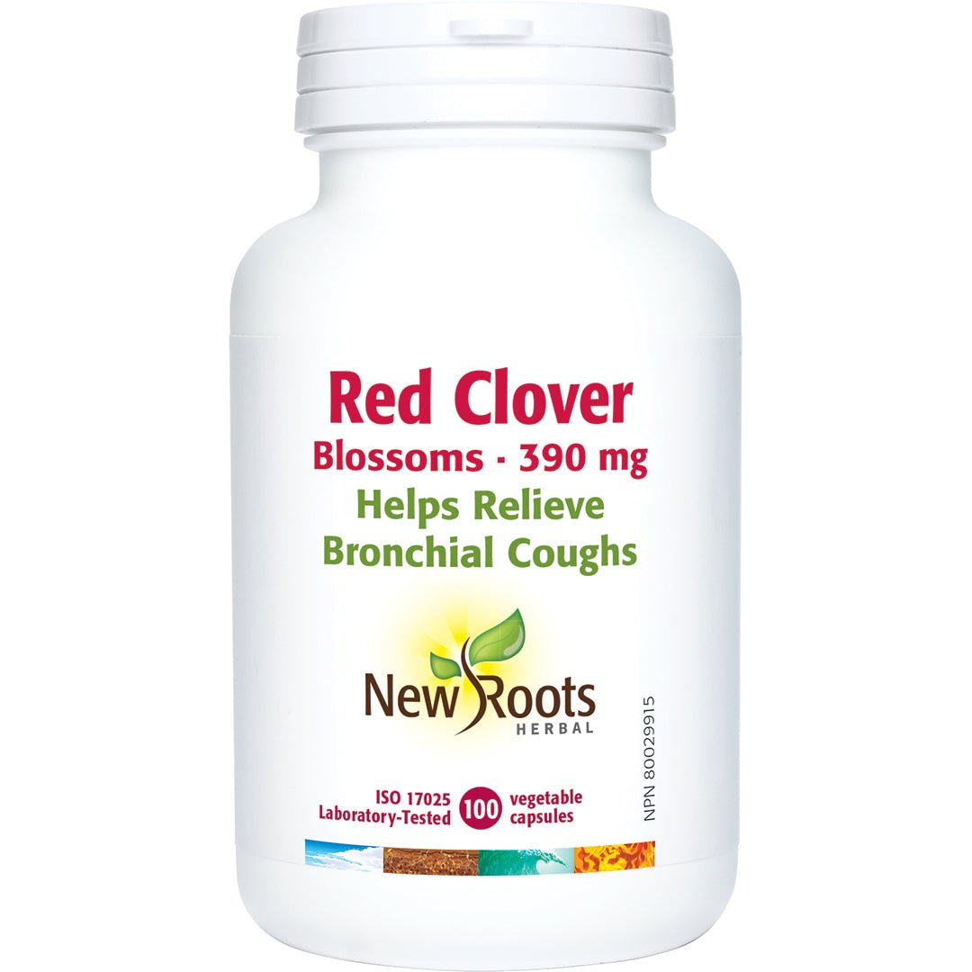 New Roots Red Clover Blossoms 100 Veg Capsules - Nutrition Plus