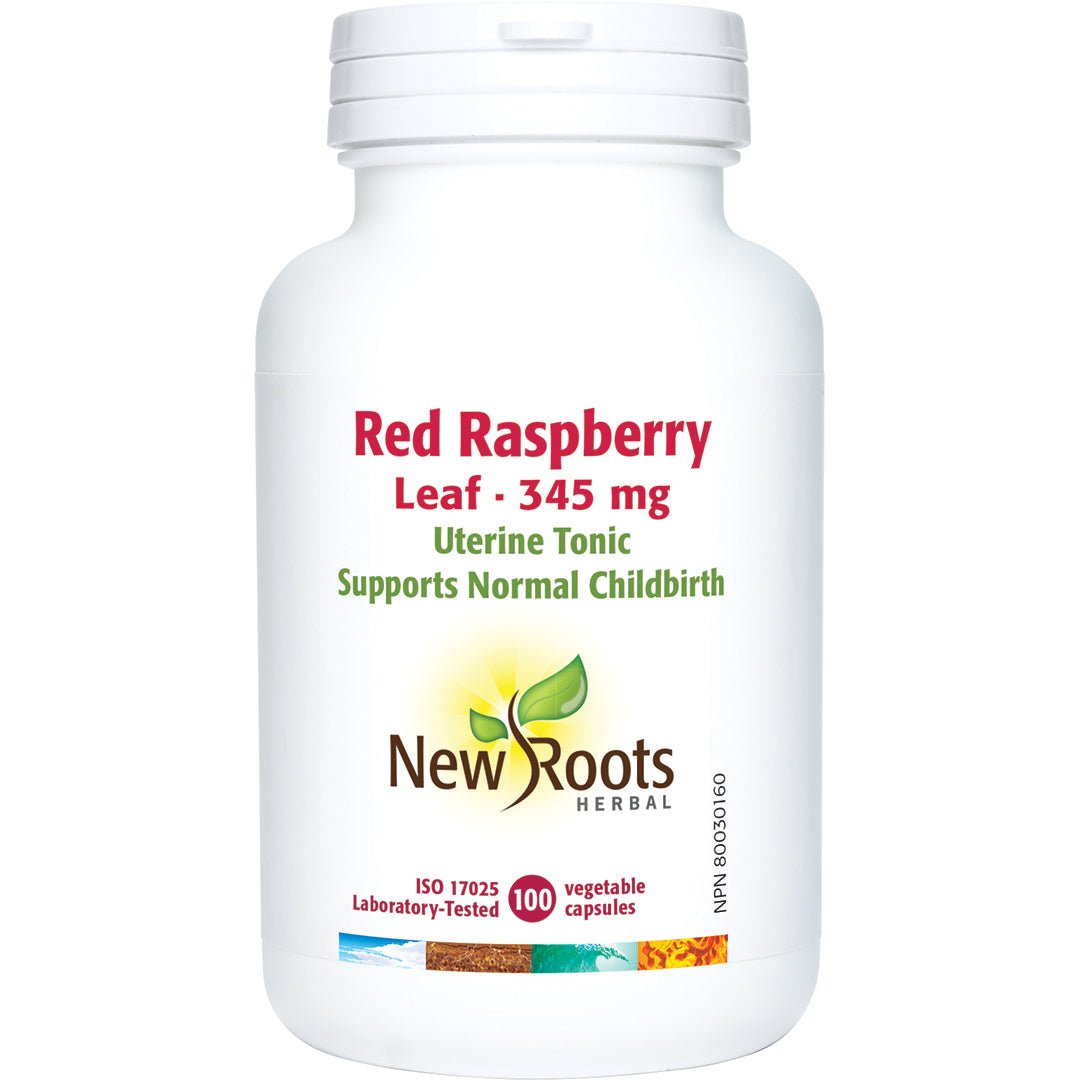 New Roots Red Raspberry Leaf 100 Veg Capsules - Nutrition Plus