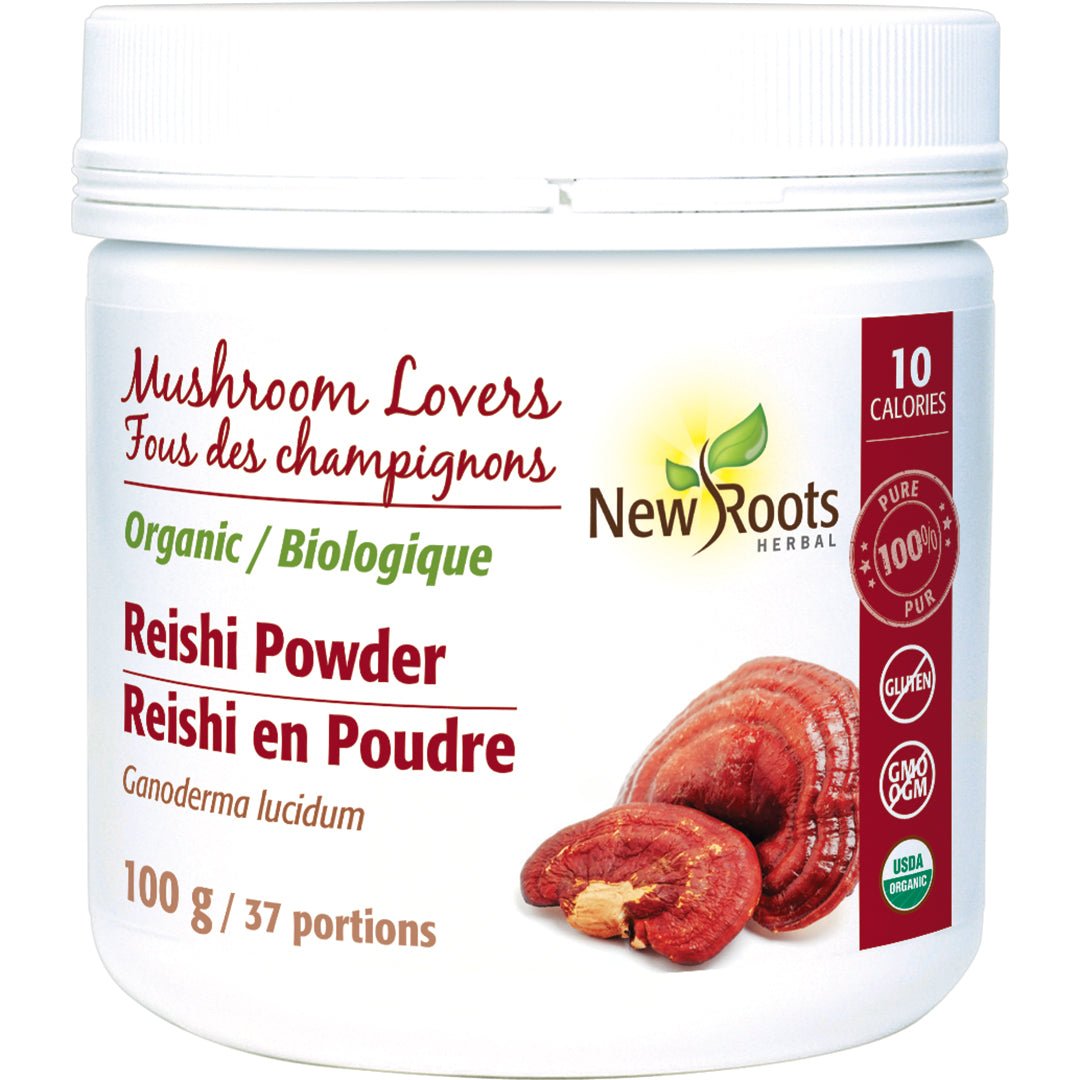 New Roots Reishi Organic Powder 100 Grams - Nutrition Plus