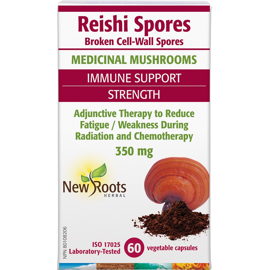 New Roots Reishi Spores 60 Veg Capsules - Nutrition Plus