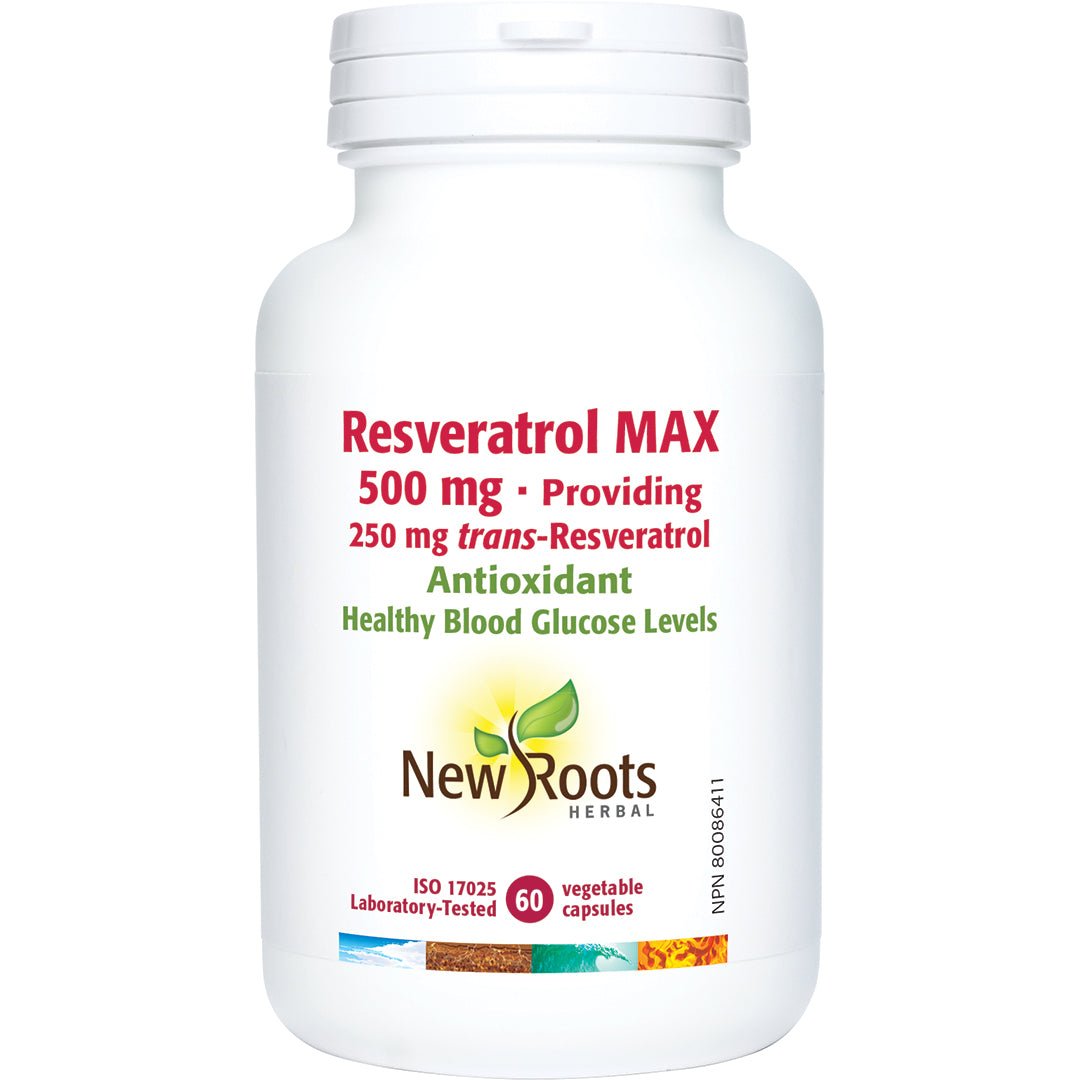 New Roots Resveratrol MAX 60 Veg Capsules - Nutrition Plus