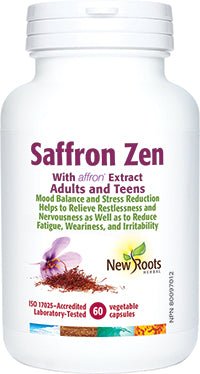 Thumbnail for New Roots Saffron Zen 60 Veg Capsules - Nutrition Plus