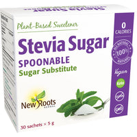 Thumbnail for New Roots Stevia Sugar Spoonable 30 Packets - Nutrition Plus