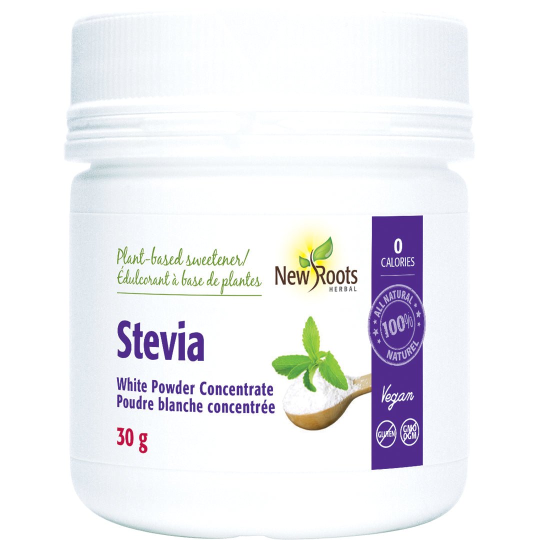 New Roots Stevia White Powder 30 Grams - Nutrition Plus