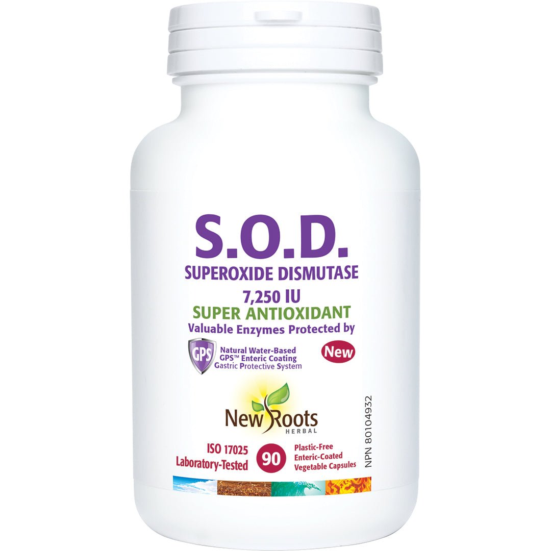 New Roots Superoxide Dismutase SOD 90 Veg Capsules - Nutrition Plus