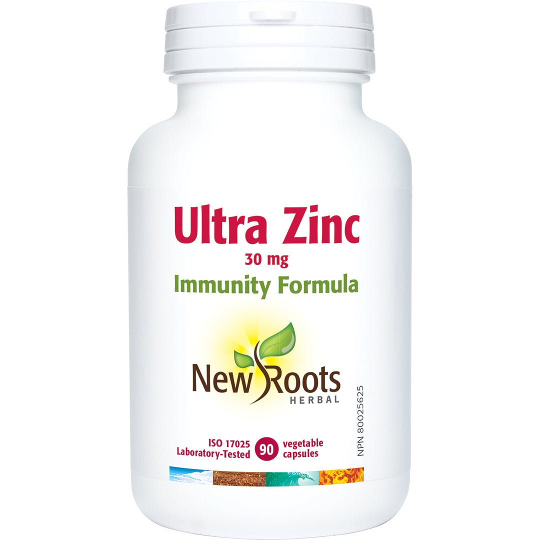 New Roots Ultra Zinc 30 mg 90 Capsules - Nutrition Plus