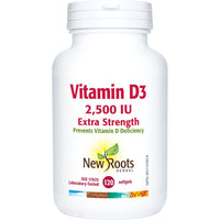 Thumbnail for New Roots Vitamin D3 2,500 IU Extra Strength 120 Veg Capsules - Nutrition Plus