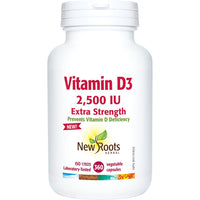 Thumbnail for New Roots Vitamin D3 2,500 IU Extra Strength 360 Veg Capsules - Nutrition Plus