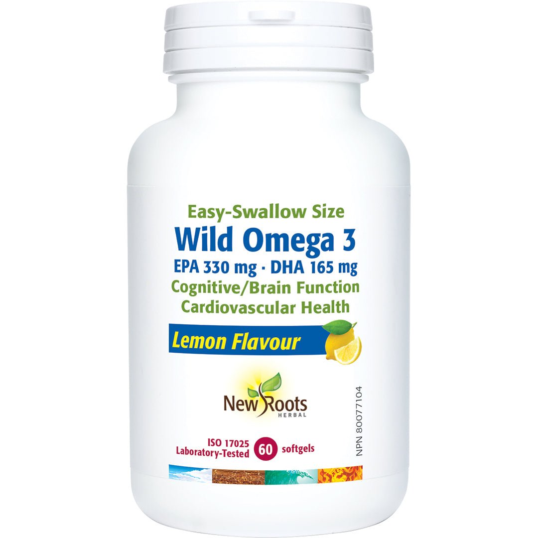 New Roots Wild Omega 3 EPA 330 mg DHA 165 mg 60 Softgels - Nutrition Plus