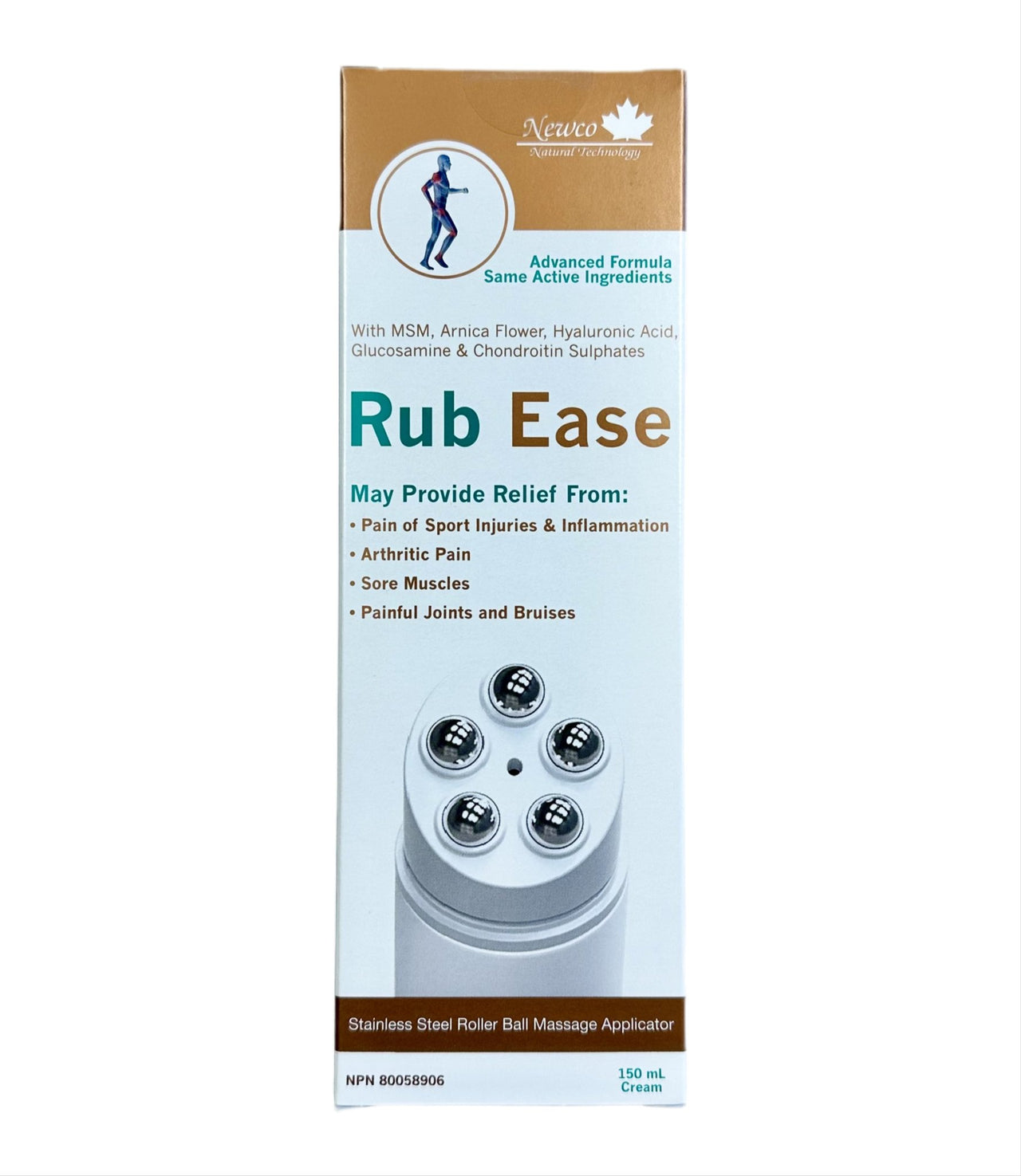 Newco Newco Rub Ease 150mL with Rollerball, Pain Relief Cream - Nutrition Plus