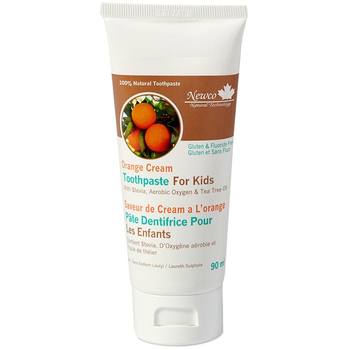Newco Orange Cream Natural Toothpaste for Kids 90mL - Nutrition Plus