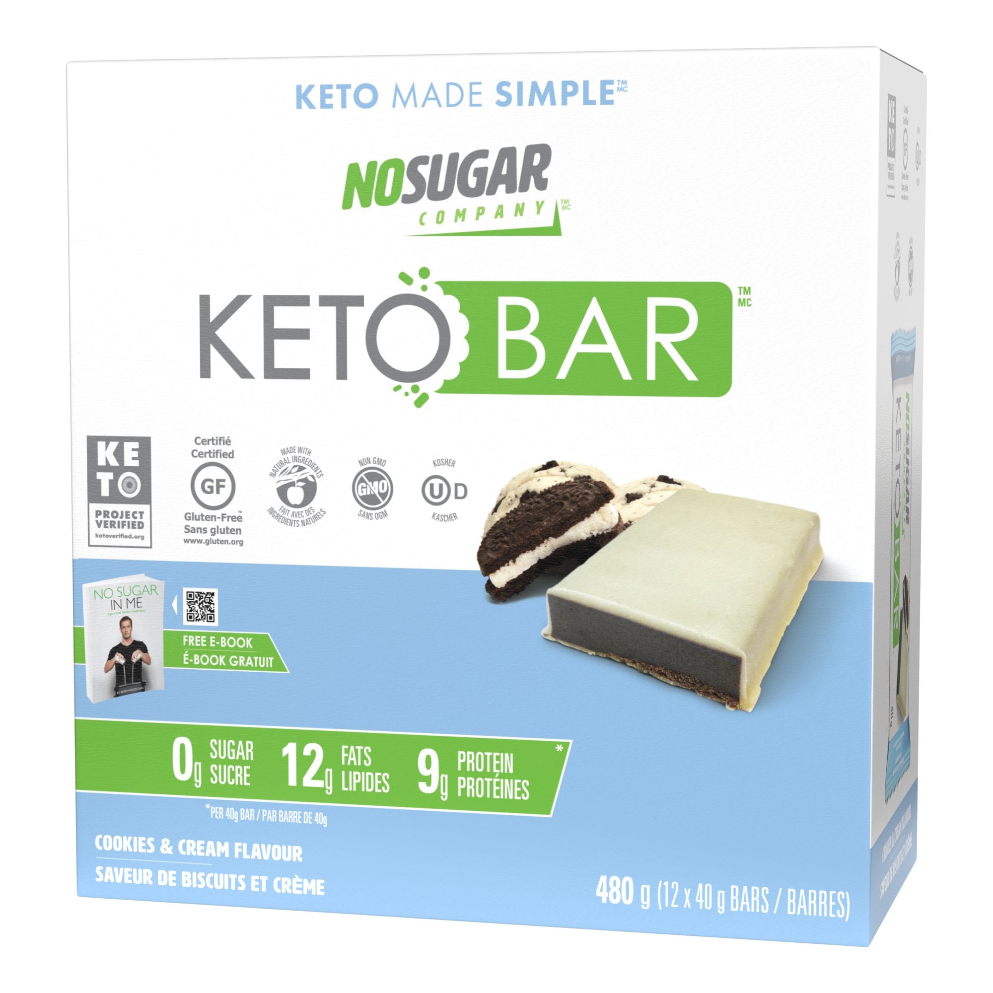 No Sugar Keto Protein Bar 40 Grams - Nutrition Plus