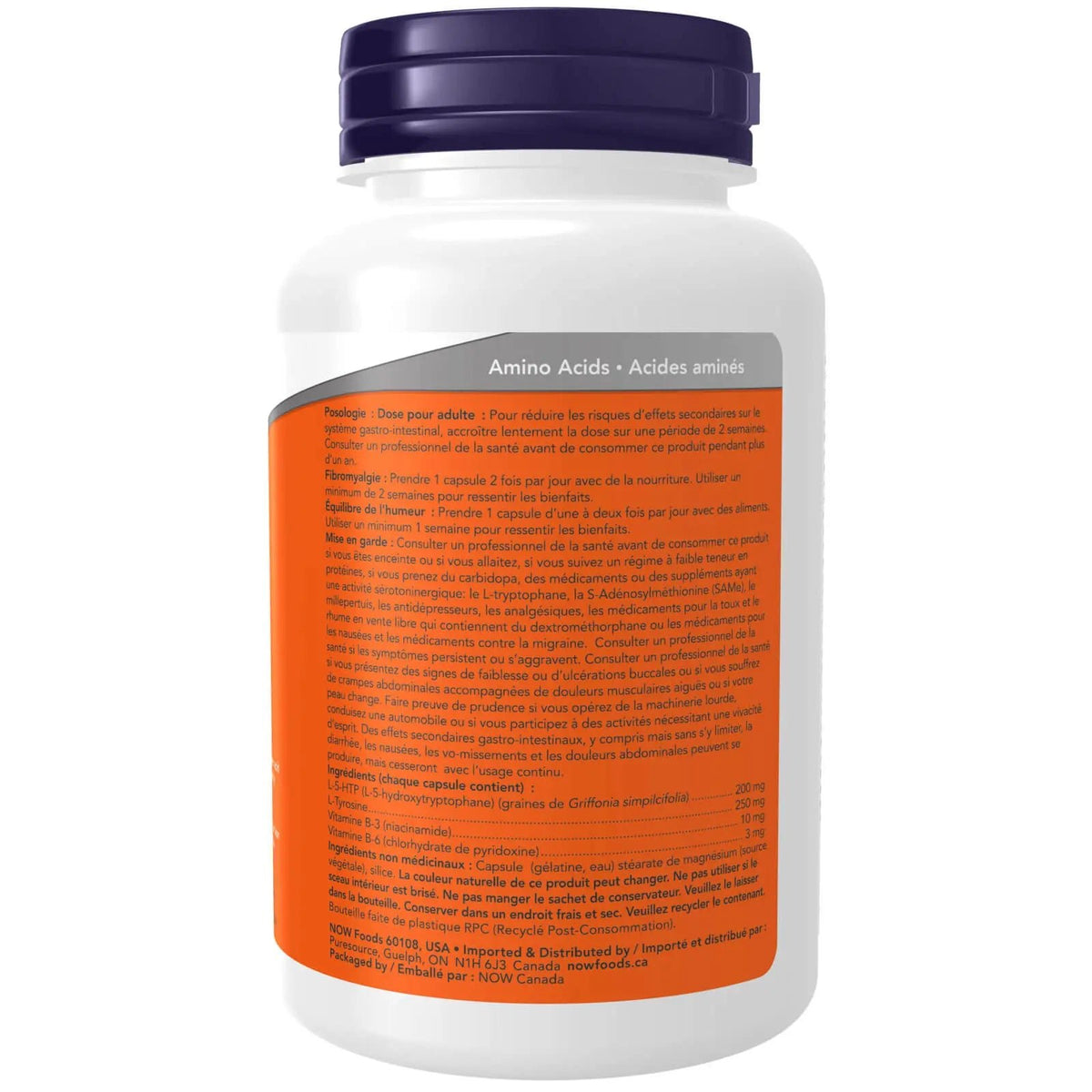 Now 5-HTP 200mg with Tyrosine 60 Veg Capsules - Nutrition Plus