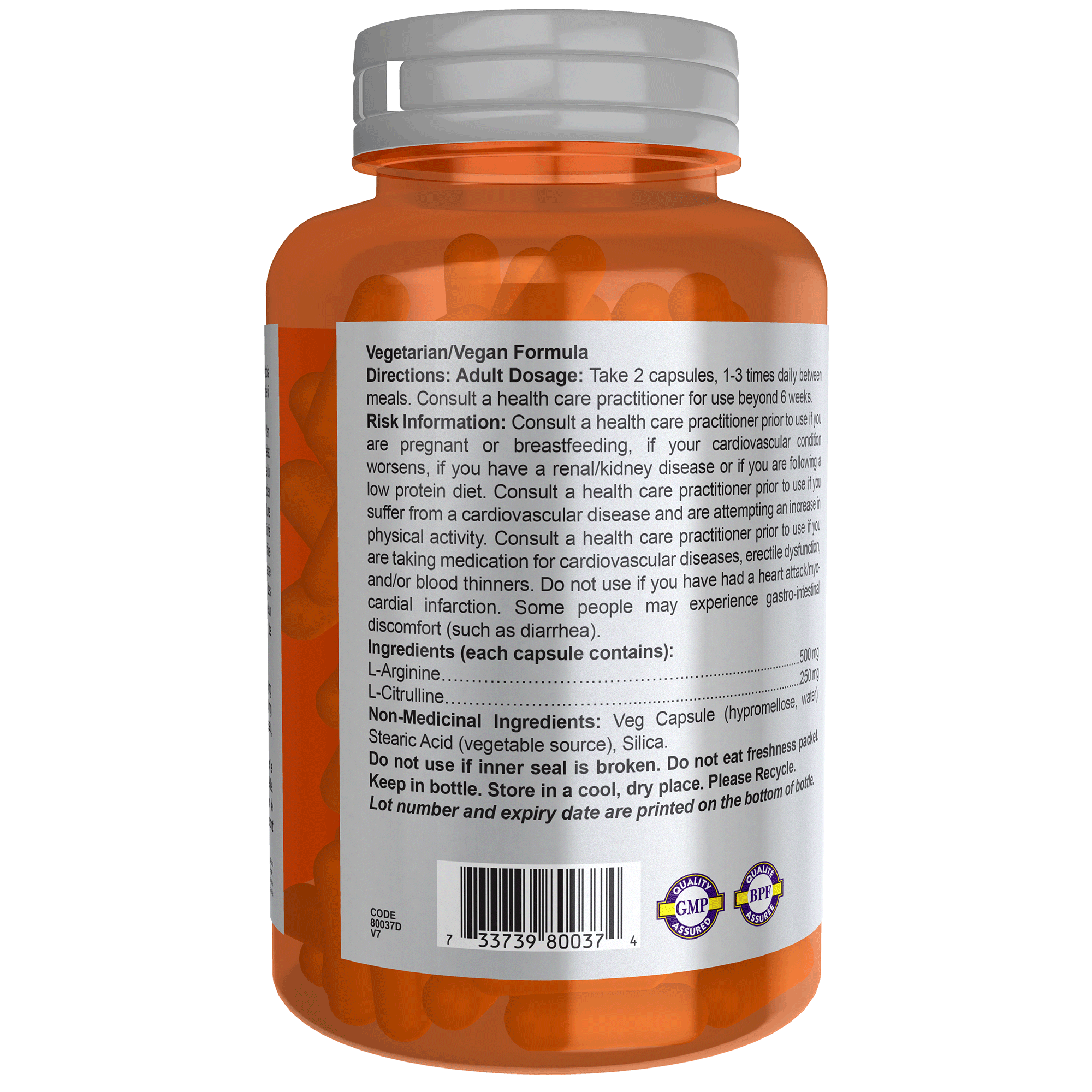 Now Arginine & Citrulline 120 Veg Capsules - Nutrition Plus