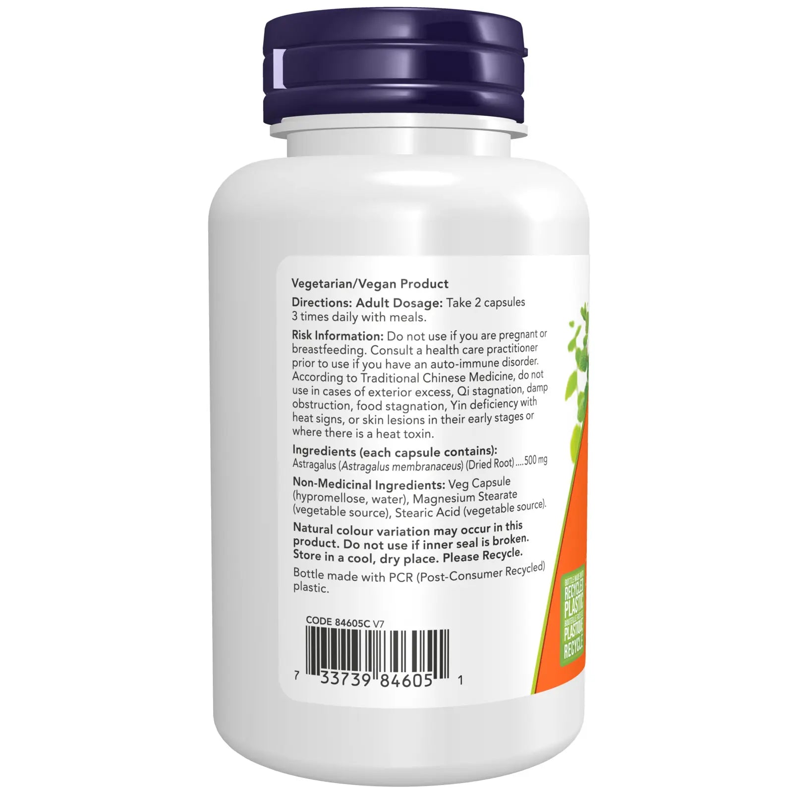 Now Astragalus 500mg 100 Veg Capsules - Nutrition Plus