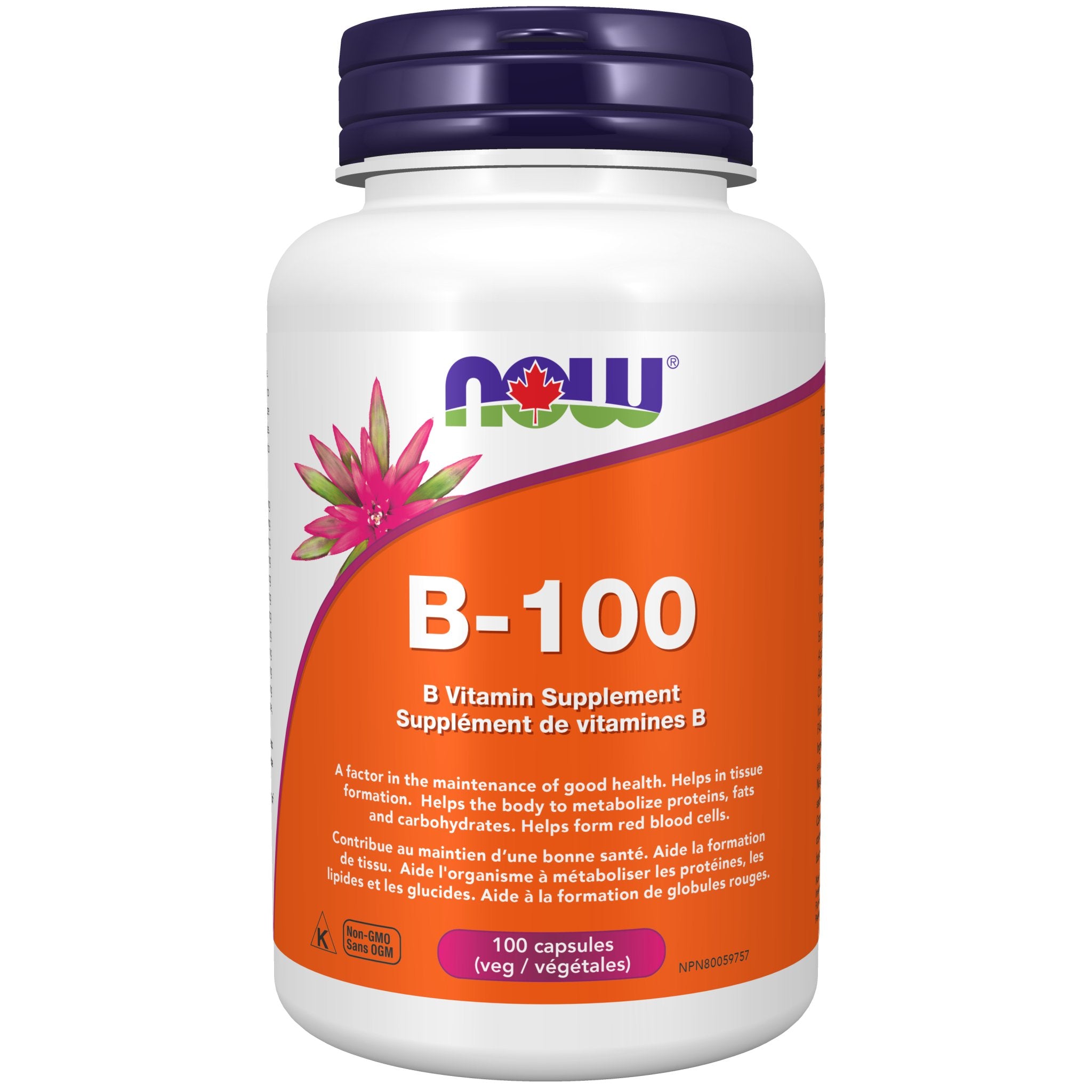 Now B - 100, B Vitamins 100 Veg Capsules - Nutrition Plus