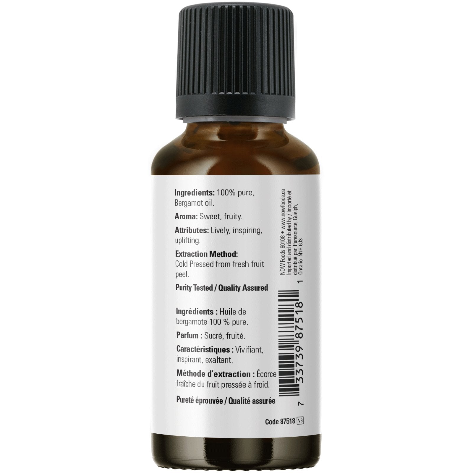 Now Bergamot Oil 30mL - Nutrition Plus