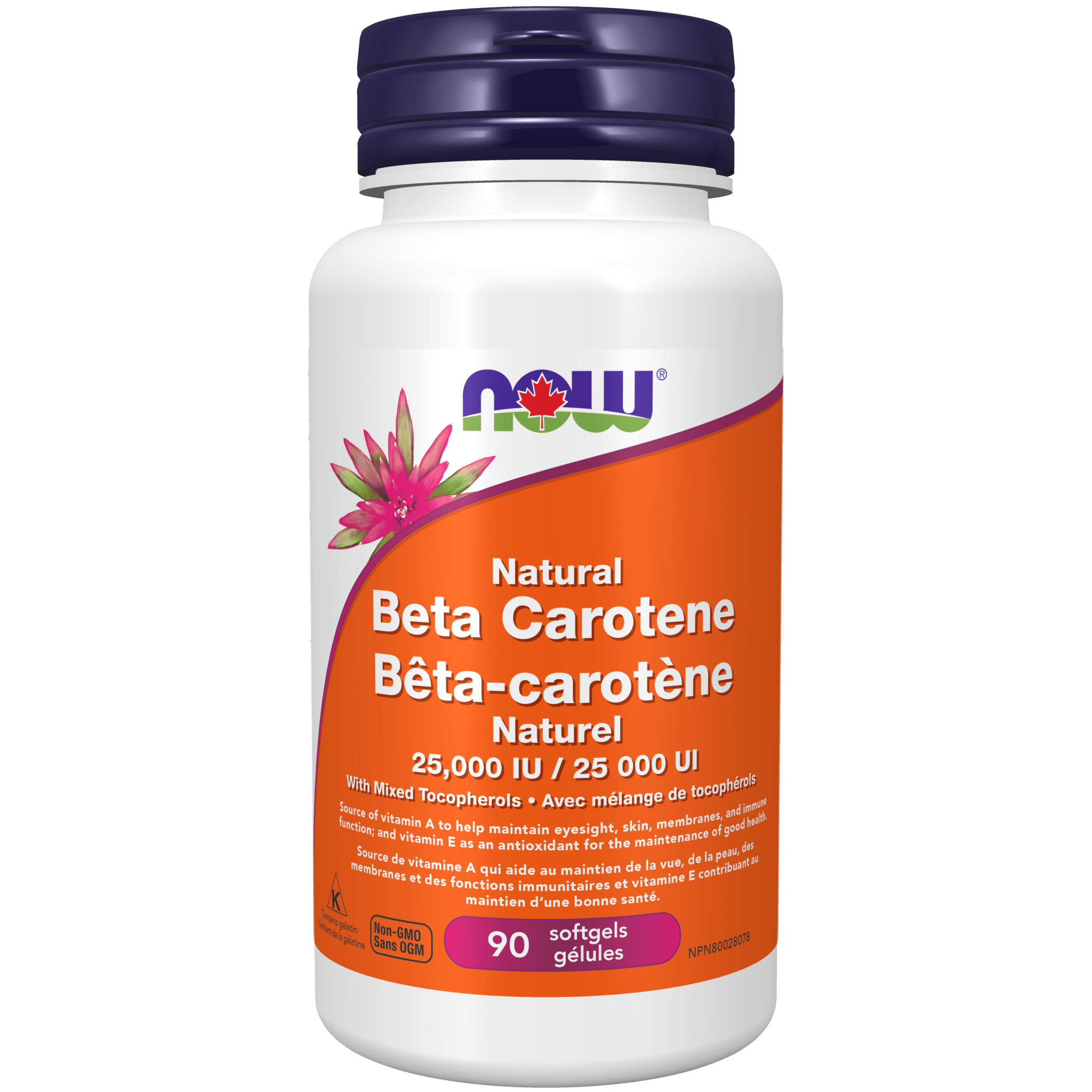 Now Beta Carotene 25,000iu 90 Softgels - Nutrition Plus
