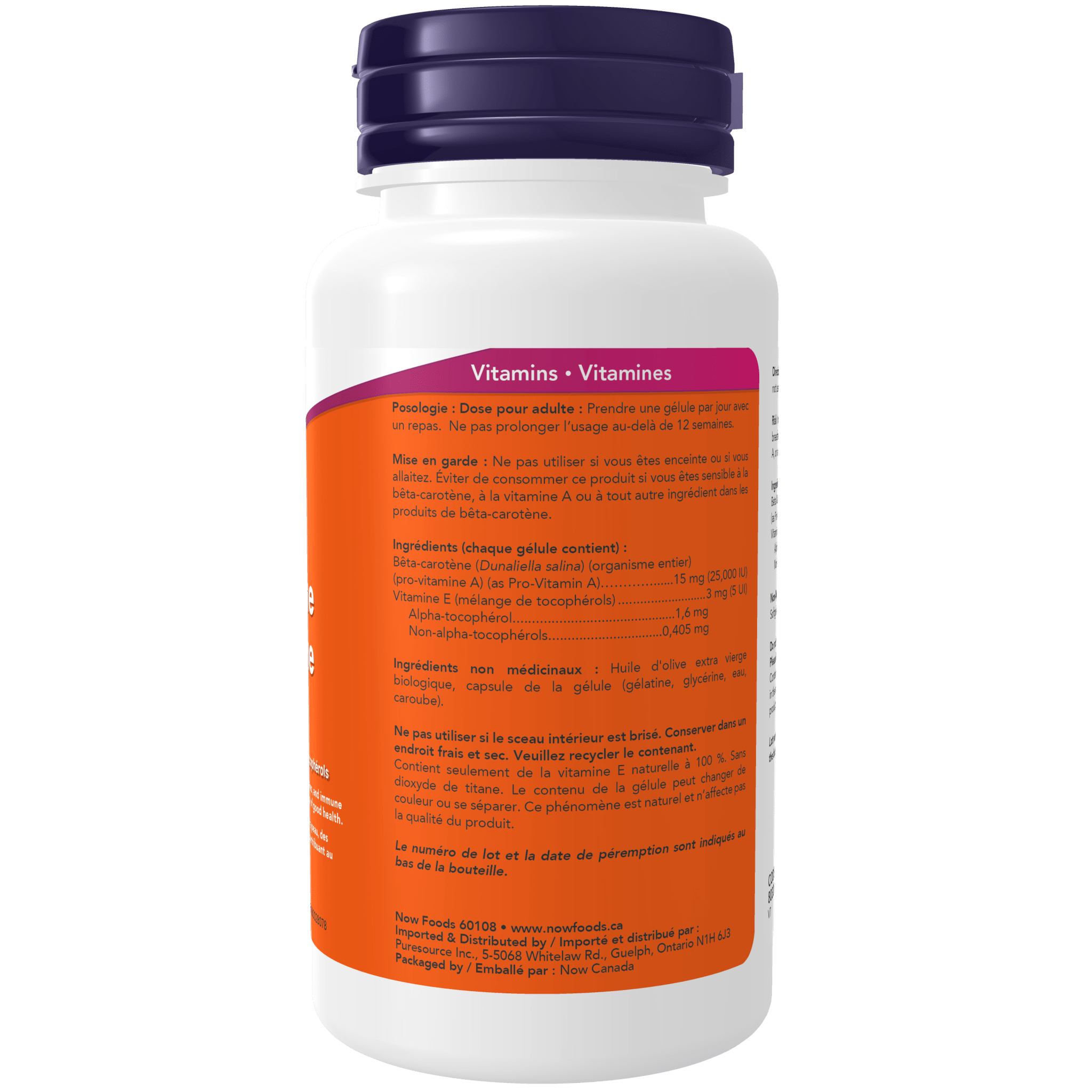 Now Beta Carotene 25,000iu 90 Softgels - Nutrition Plus