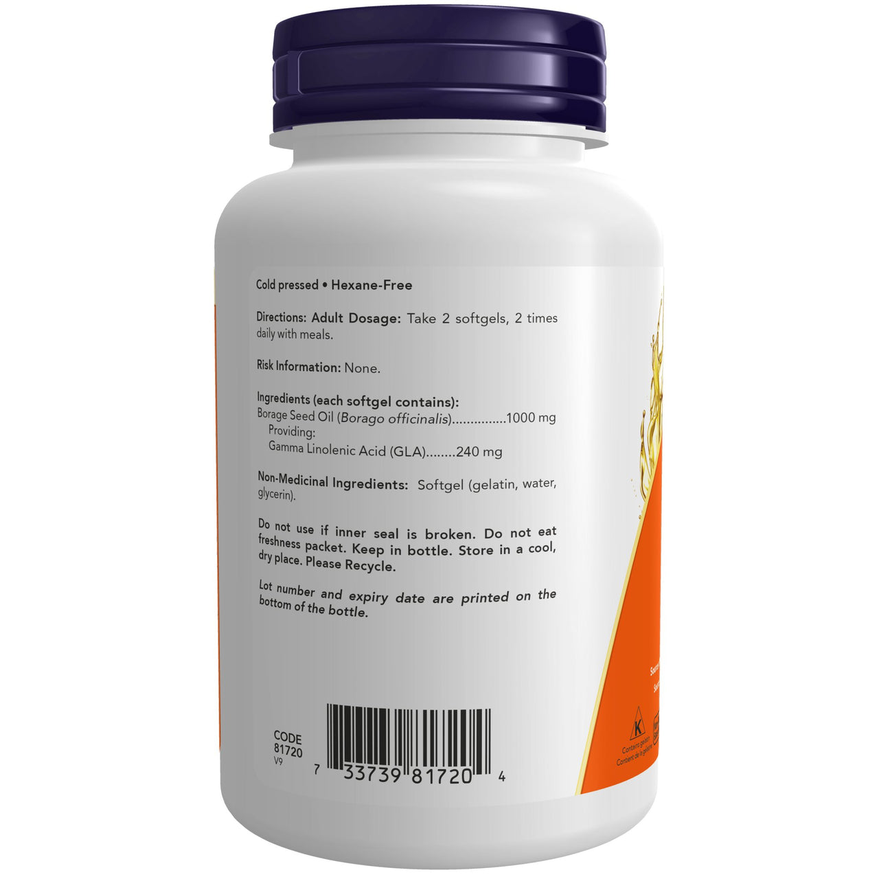 Now Borage Oil 1,000mg 120 Softgels - Nutrition Plus