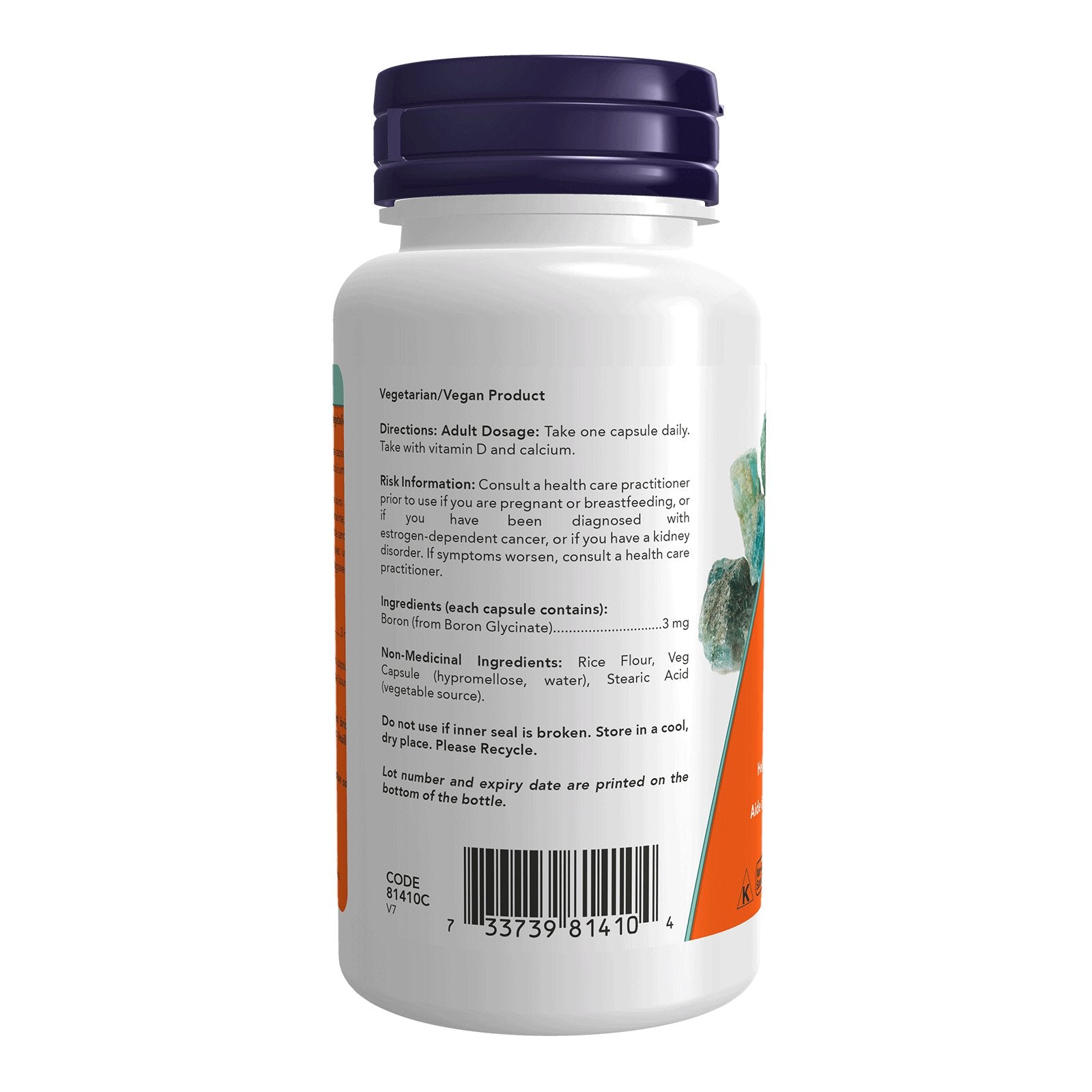 Now Boron 3mg 100 Veg Capsules - Nutrition Plus