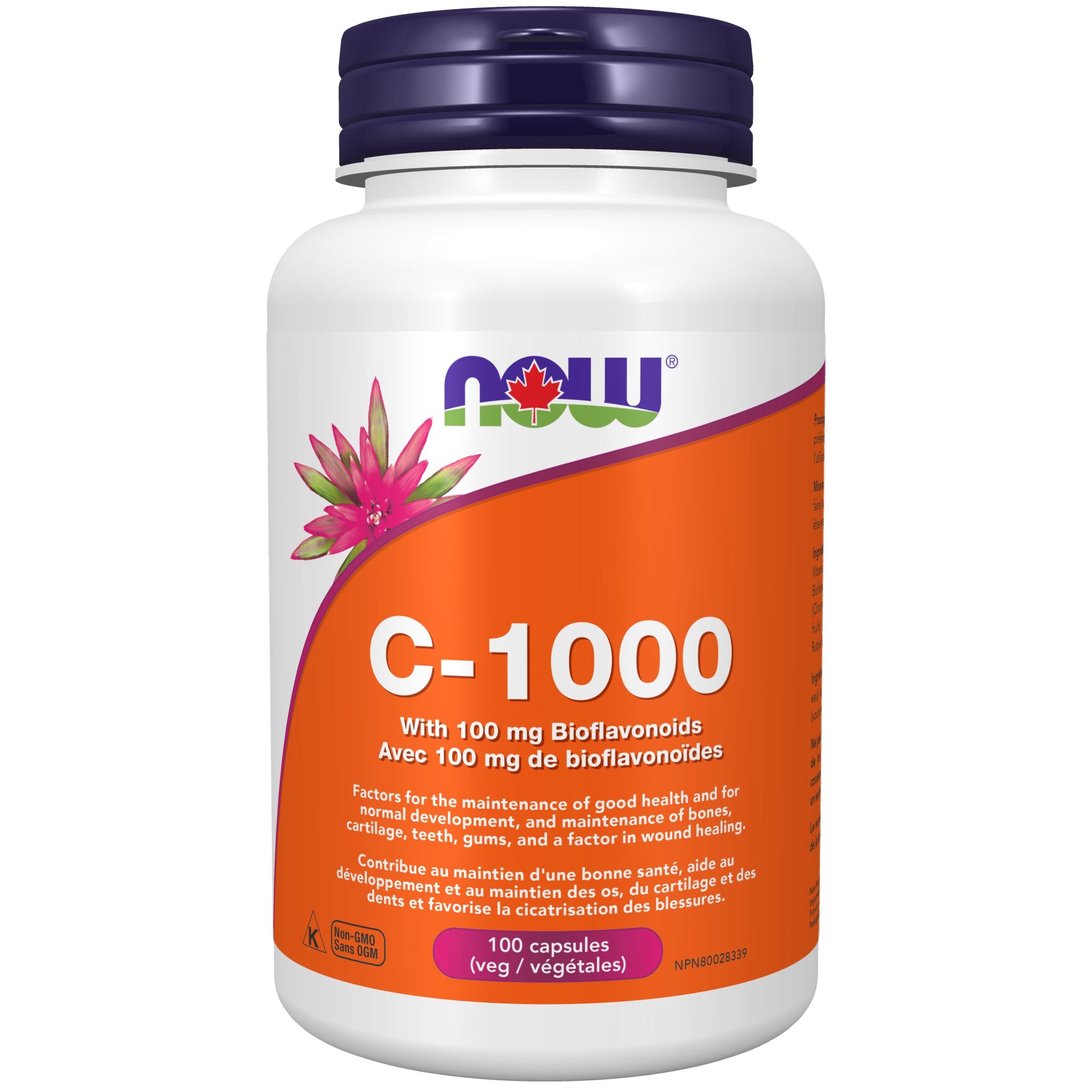 Now C-1,000 with 100 mg Bioflavonoids 100 Veg Capsules - Nutrition Plus