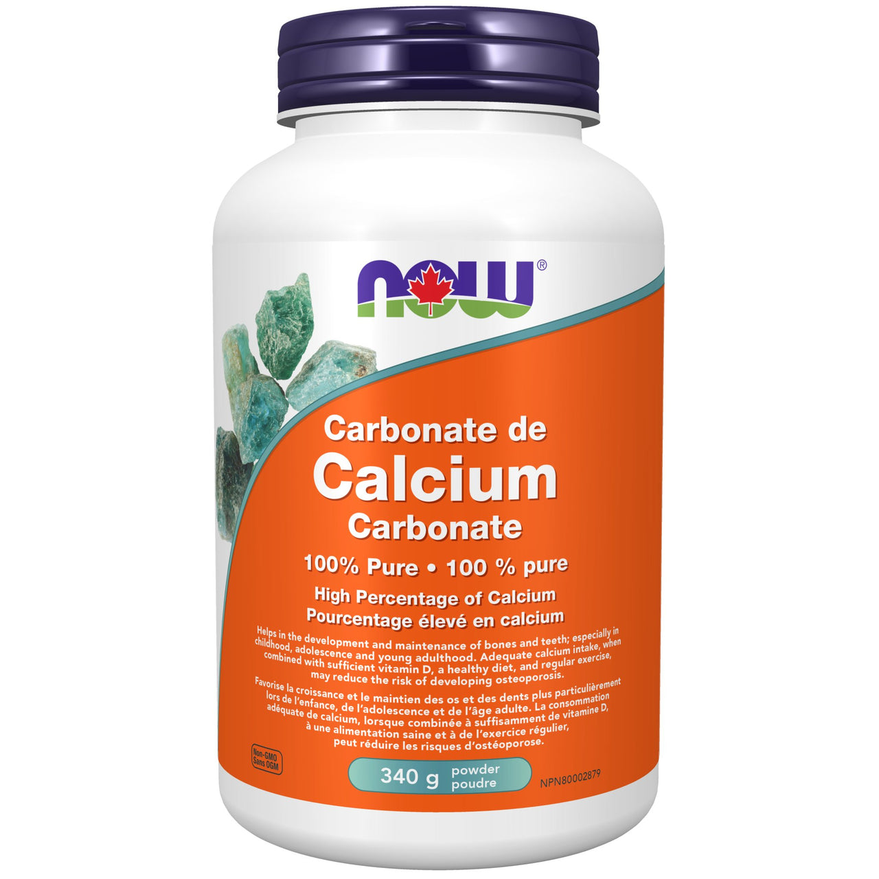 Now Calcium Carbonate 340 Grams Powder - Nutrition Plus