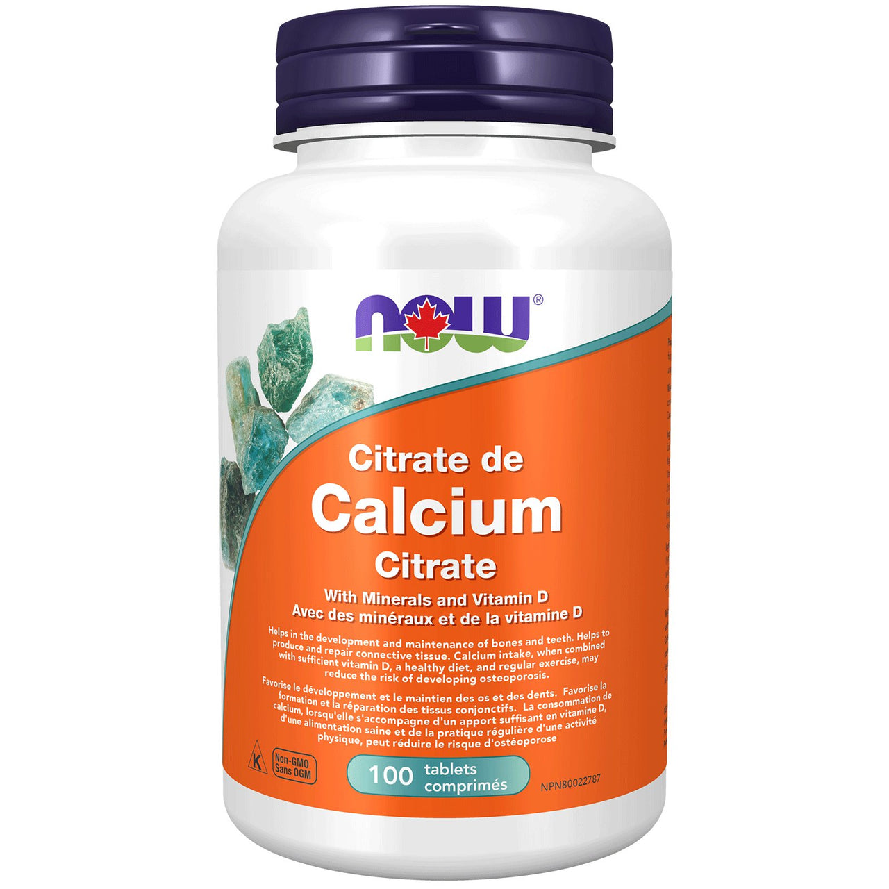 Now Calcium Citrate with Minerals & Vitamin D 100 Tablets - Nutrition Plus