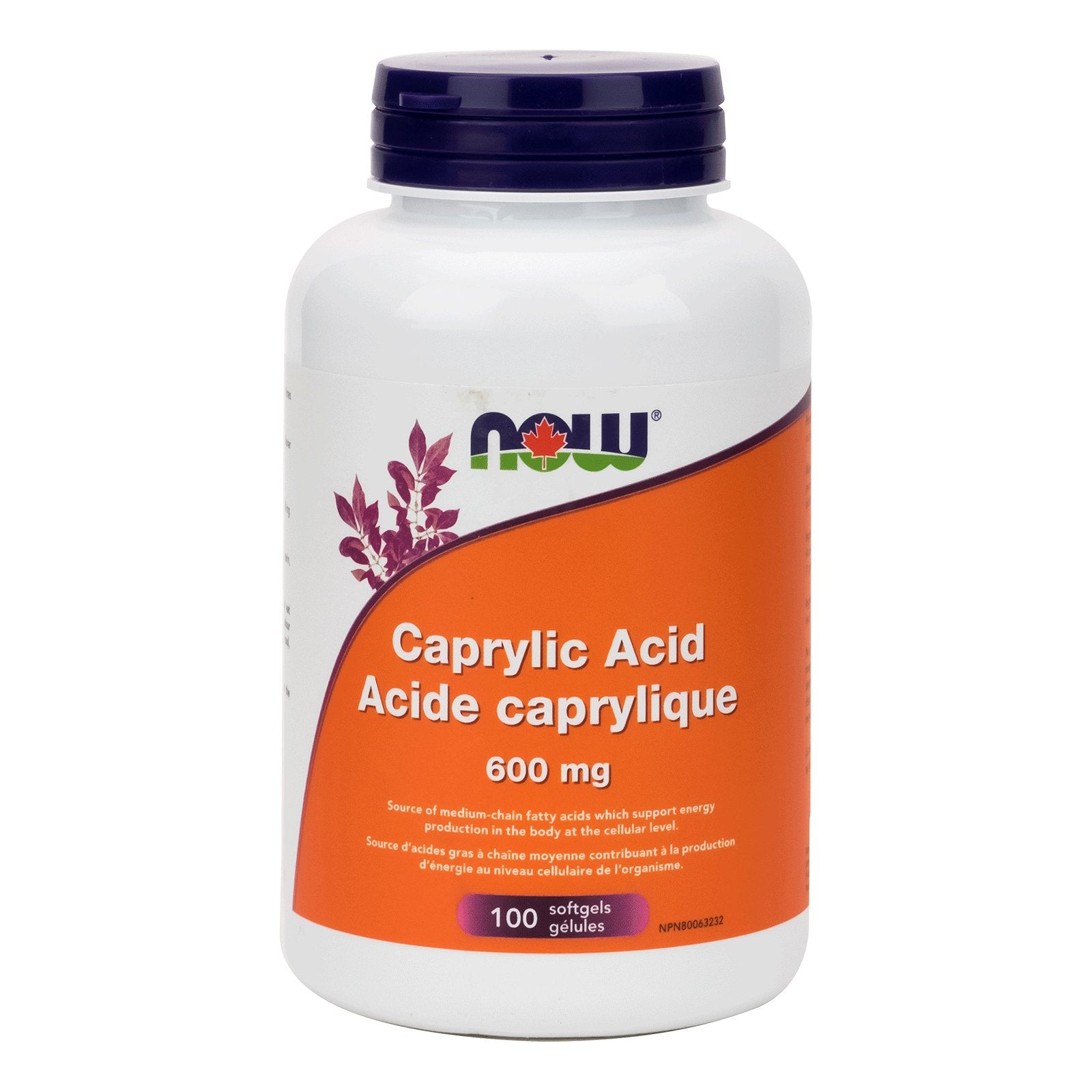 Now Caprylic Acid 600mg 100 Softgels - Nutrition Plus