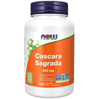 Thumbnail for Now Cascara Sagrada 450mg 100 Capsules - Nutrition Plus