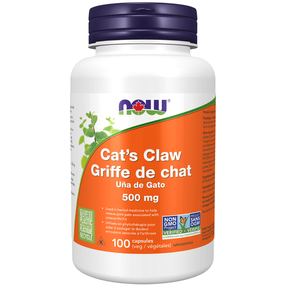 Now Cat's Claw 500mg 100 Capsules - Nutrition Plus