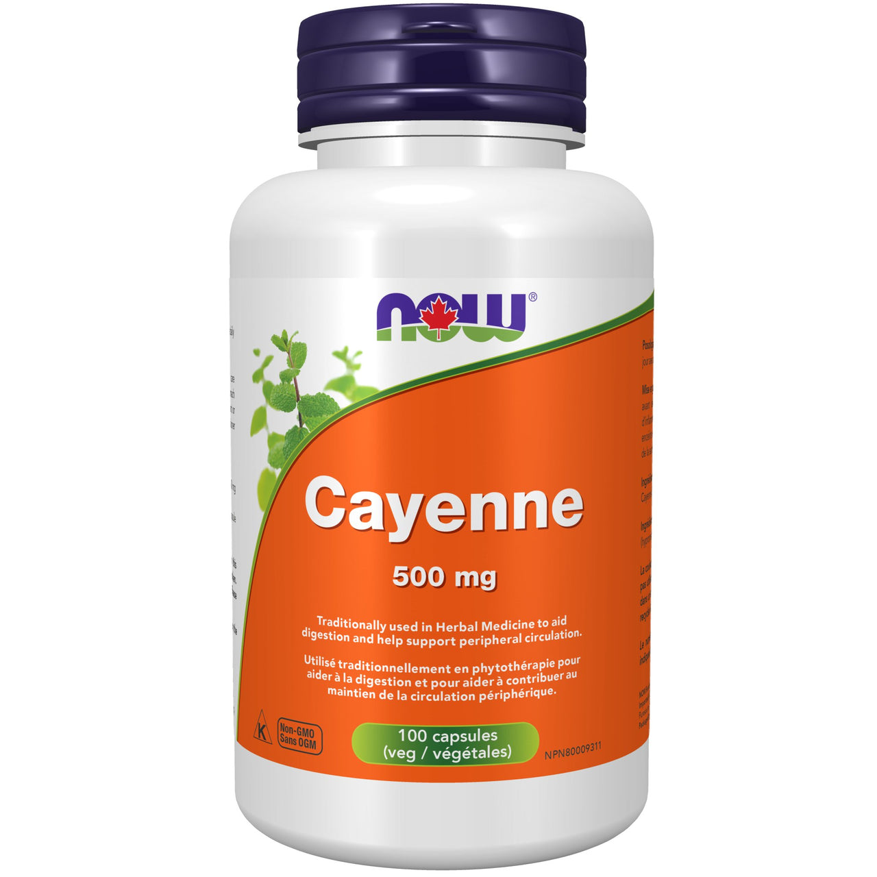 Now Cayenne 40,000 HU 500mg 100 Veg Capsules - Nutrition Plus