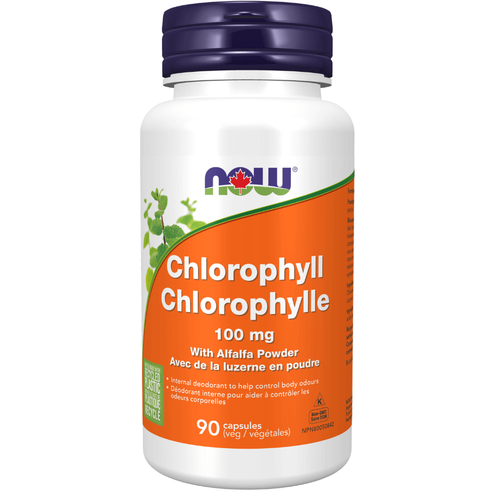 Now Chlorophyll 100 mg with Alfalfa 90 Veg Capsules - Nutrition Plus