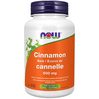 Thumbnail for Now Cinnamon 600mg 120 Veg Capsules - Nutrition Plus