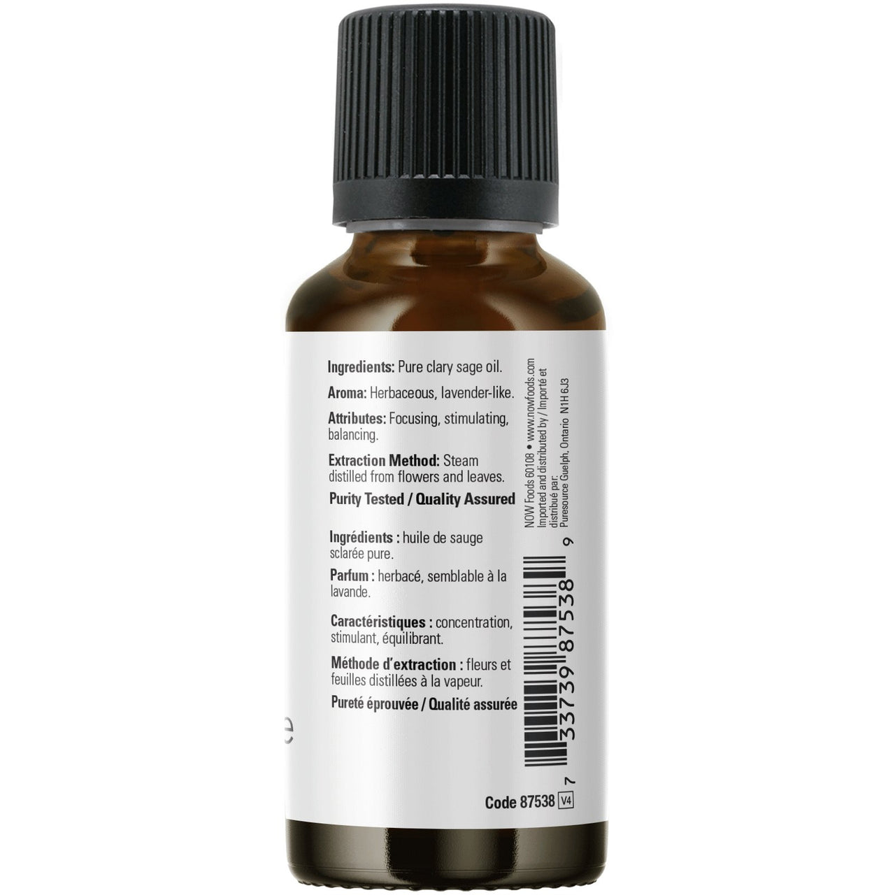 Now Clary Sage Oil 30mL - Nutrition Plus