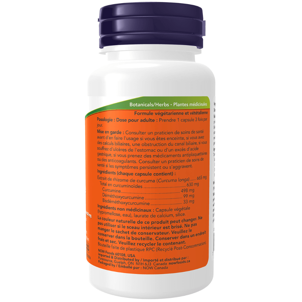 Now Curcumin Complex 665mg 95% 60 Veg Capsules - Nutrition Plus