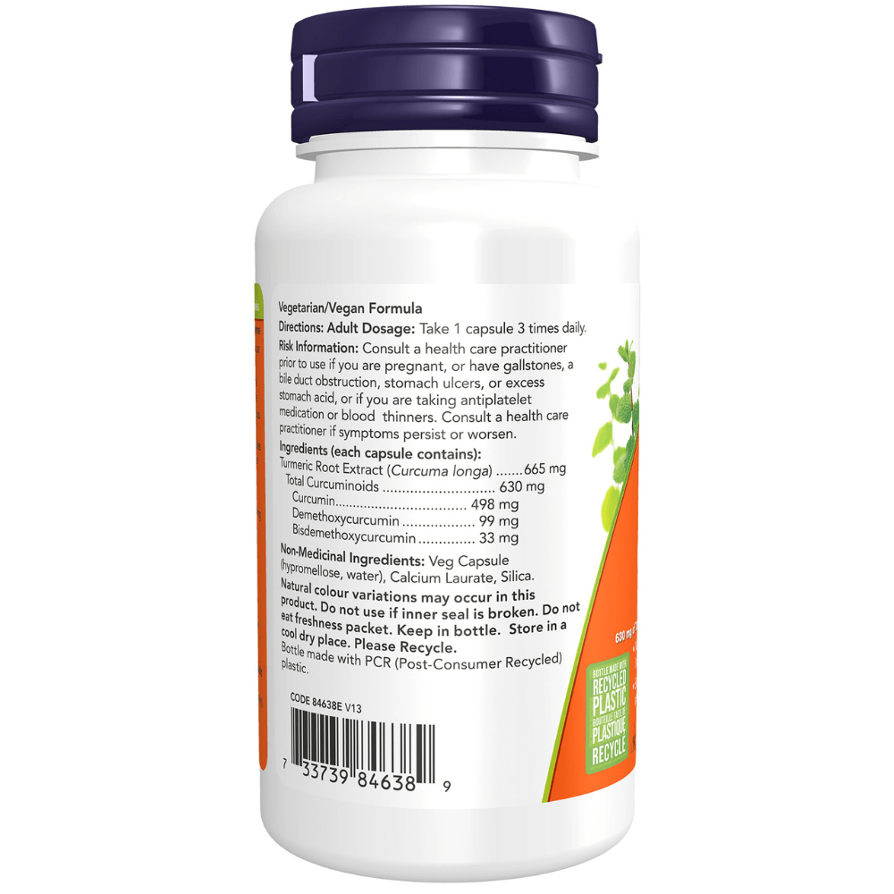Now Curcumin Complex 665mg 95% 60 Veg Capsules - Nutrition Plus