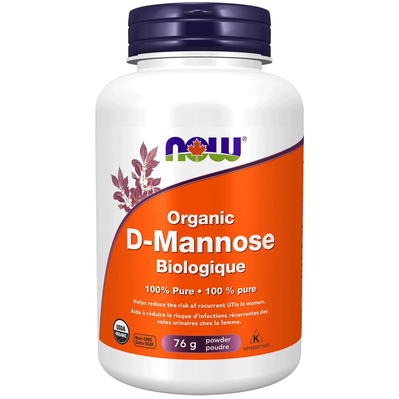 Now D - Mannose, Organic Powder 76 Grams - Nutrition Plus