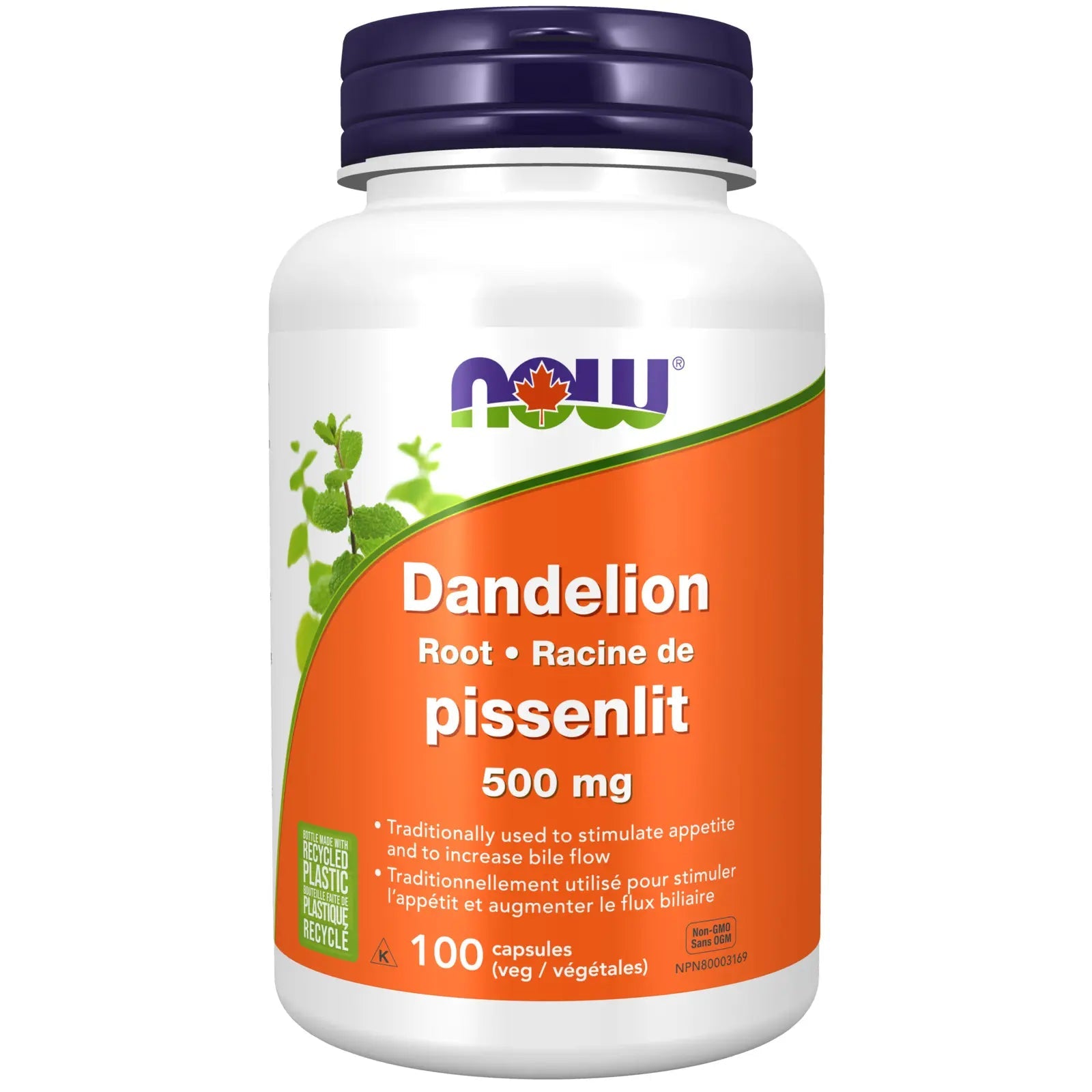 Now Dandelion Root 500mg 100 Veg Capsules - Nutrition Plus