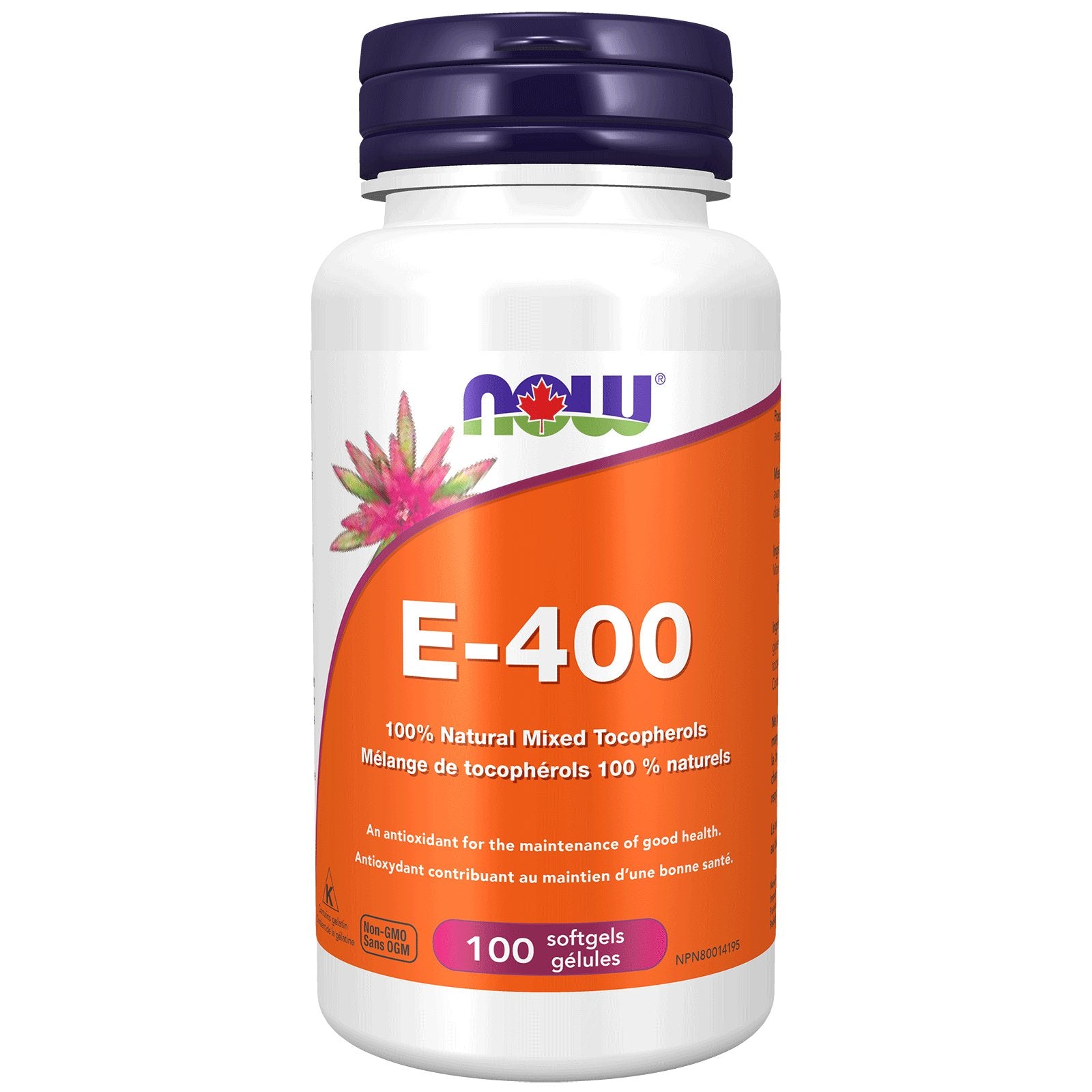 Now E - 400 IU 100% Natural Mixed Tocopherols 100 Softgels - Nutrition Plus