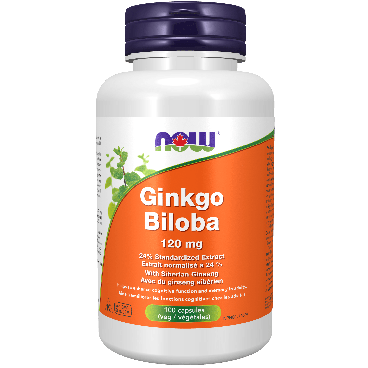 Now Ginkgo Biloba 120mg 100 Veg Capsules - Nutrition Plus