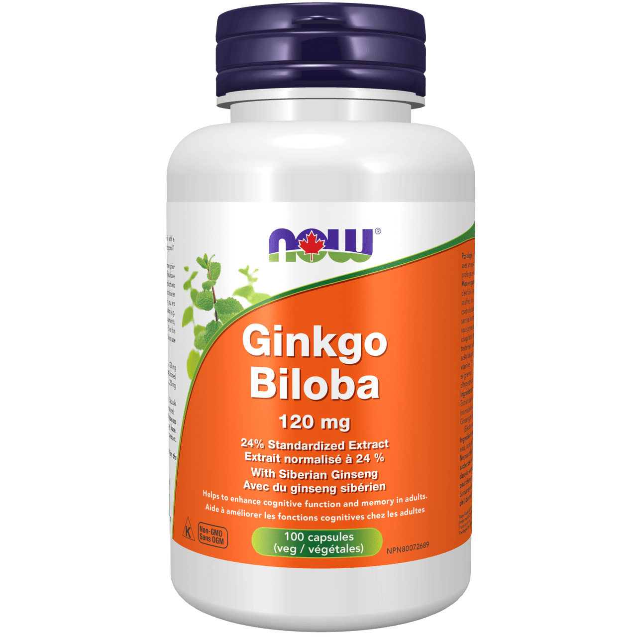 Now Ginkgo Biloba 120mg 100 Veg Capsules - Nutrition Plus