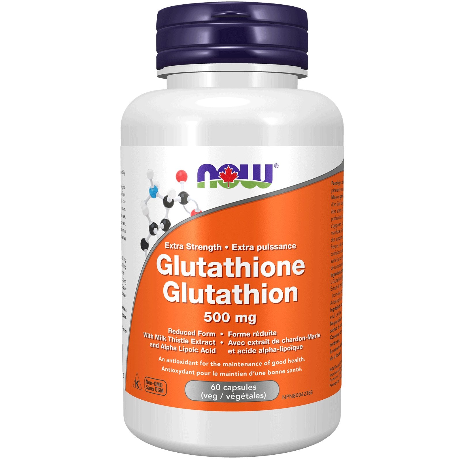 Now Glutathione 500mg 60 Veg Capsules - Nutrition Plus