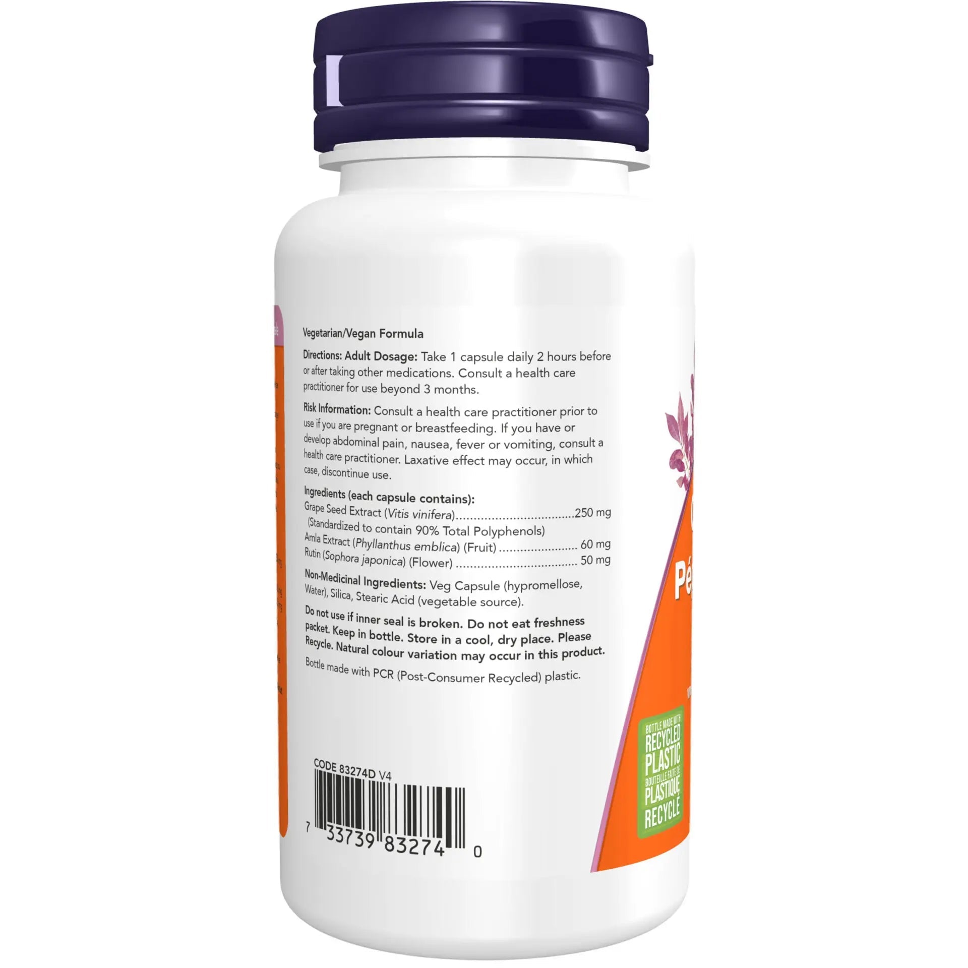 Now Grapeseed Extract 90 Veg Capsules - Nutrition Plus