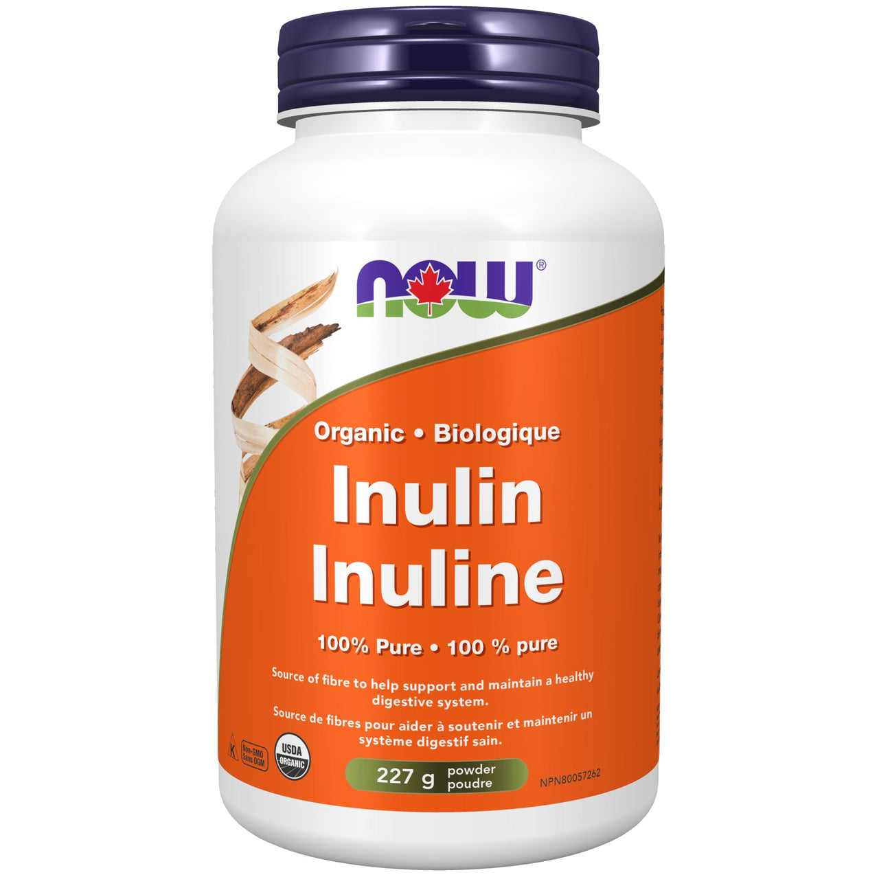 Now Inulin Powder, Organic 227 Grams - Nutrition Plus